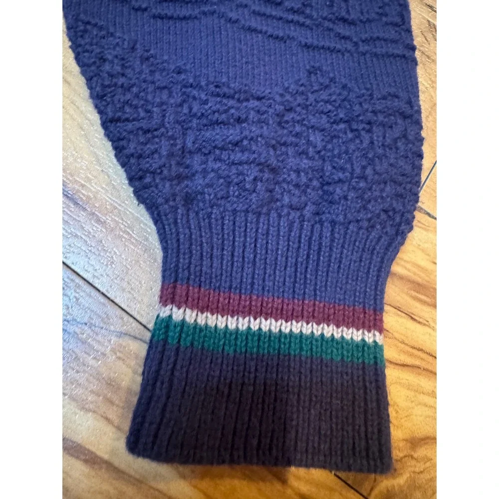 Vintage Carmel Golf Sweater‎ Golfer Knit Crewneck Navy Cotton Pullover Mens M